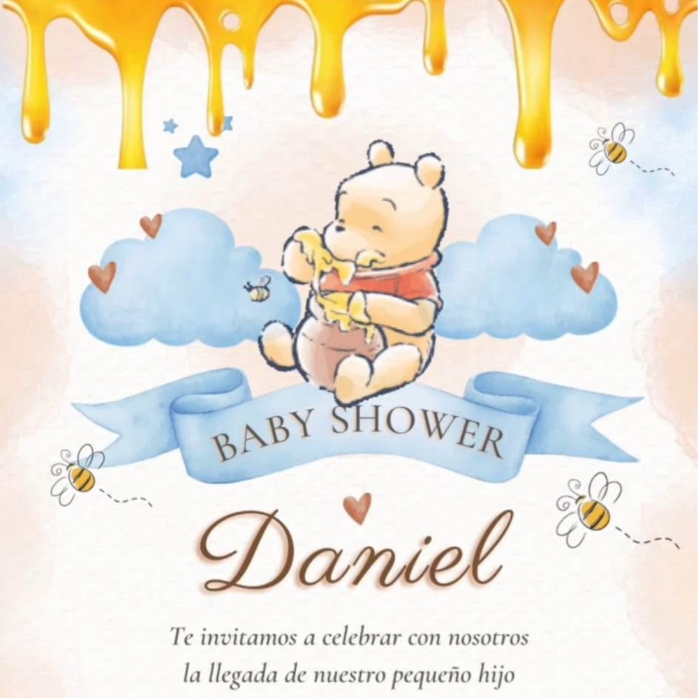 Winnie the Pooh Baby Shower Invitation